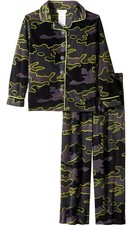 Komar Kids Boys Gray Camo Fleece Pajamas Set XS 4 2040-CAMO-XS