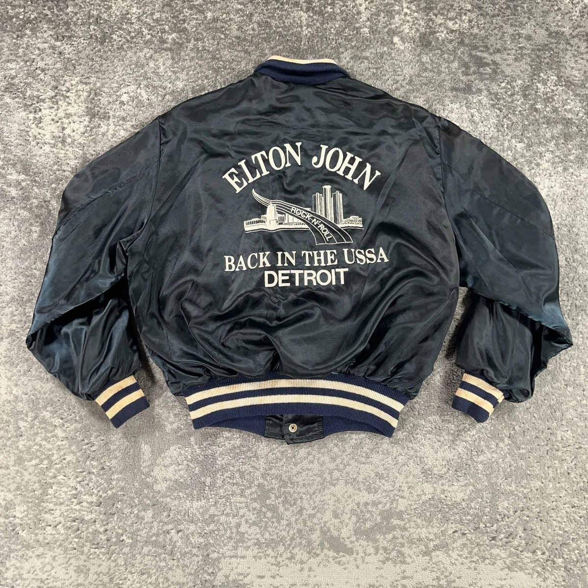 USA製 empire sporting goods ビンテージジャケット EMPIRE】USA製60s-70s古着レッドチェーンステッチナイロン裏ボアコーチ