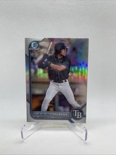 2022 Bowman Draft #BDC-158 Dru Baker Chrome Refractor Tampa Bay Rays