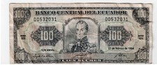 Ecuador 2x 100 Sucres, 1992-12-04