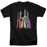 Dc Comics - Green Lantern - Rainbow Corps - Erwachsen Unisex T-Shirt - Schwarz