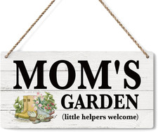 Outdoor Wooden Garden Sign Decor for Mom - Perfect Gift for Mother's Day