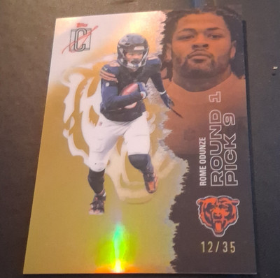2025 Topps Signature Class Round 1 Pick Rome Odunze Bears Serial #10 12/35