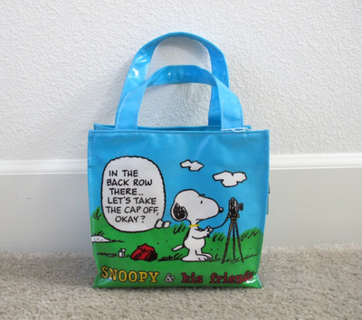 United Feature Syndicate Peanuts Snoopy Coated Canvas Mini Tote Bag Japan NEW