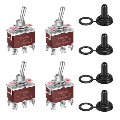 Waterproof Toggle Switch On-Off-On 30A 12VDC/15A 250VAC 6 Pin 3 Position Marine