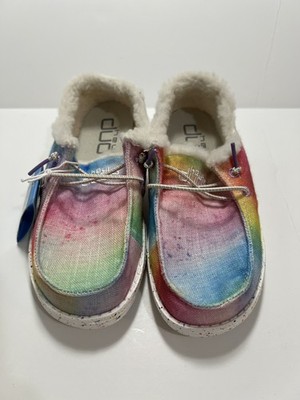 HeyDude Slip-On Shoes Wendy Youth Rainbow Dreamer Size Y2