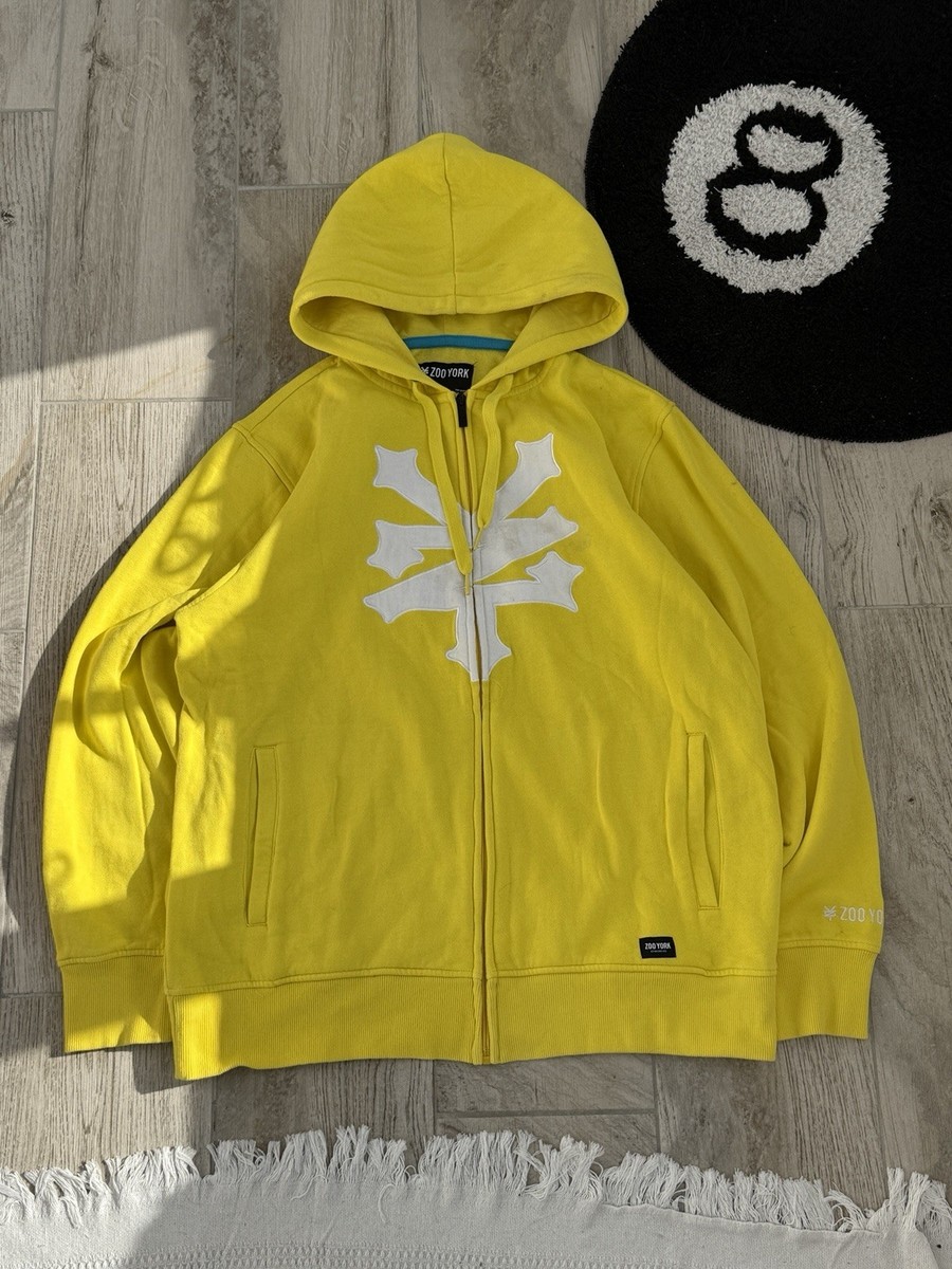 Vintage Zoo York Yellow Zip Hoodie XL Jesse Pinkman Style