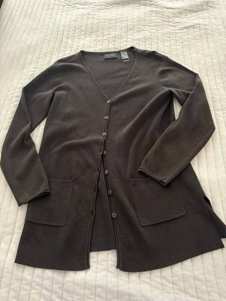 Cardigã Axcess Feminino Longo Preto Tamanho Pequeno - Imagem 3 de 4