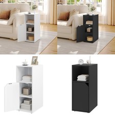 WOLTU 1er 2er Nachttisch schmal Beistelltisch Nachtschrank mit offenem Fach Tür