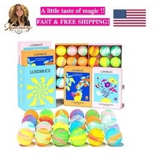 Bath Bombs Gift Se, 24 Pack Bubble Bombs with 12 Unique Scents, Floral Frui...