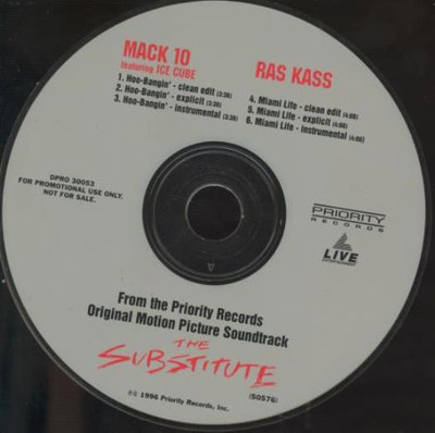 Mack 10 Featuring Ice Cube: Hoo-Bangin' / Ras Kass: Miami Life PROMO MUSIC CD