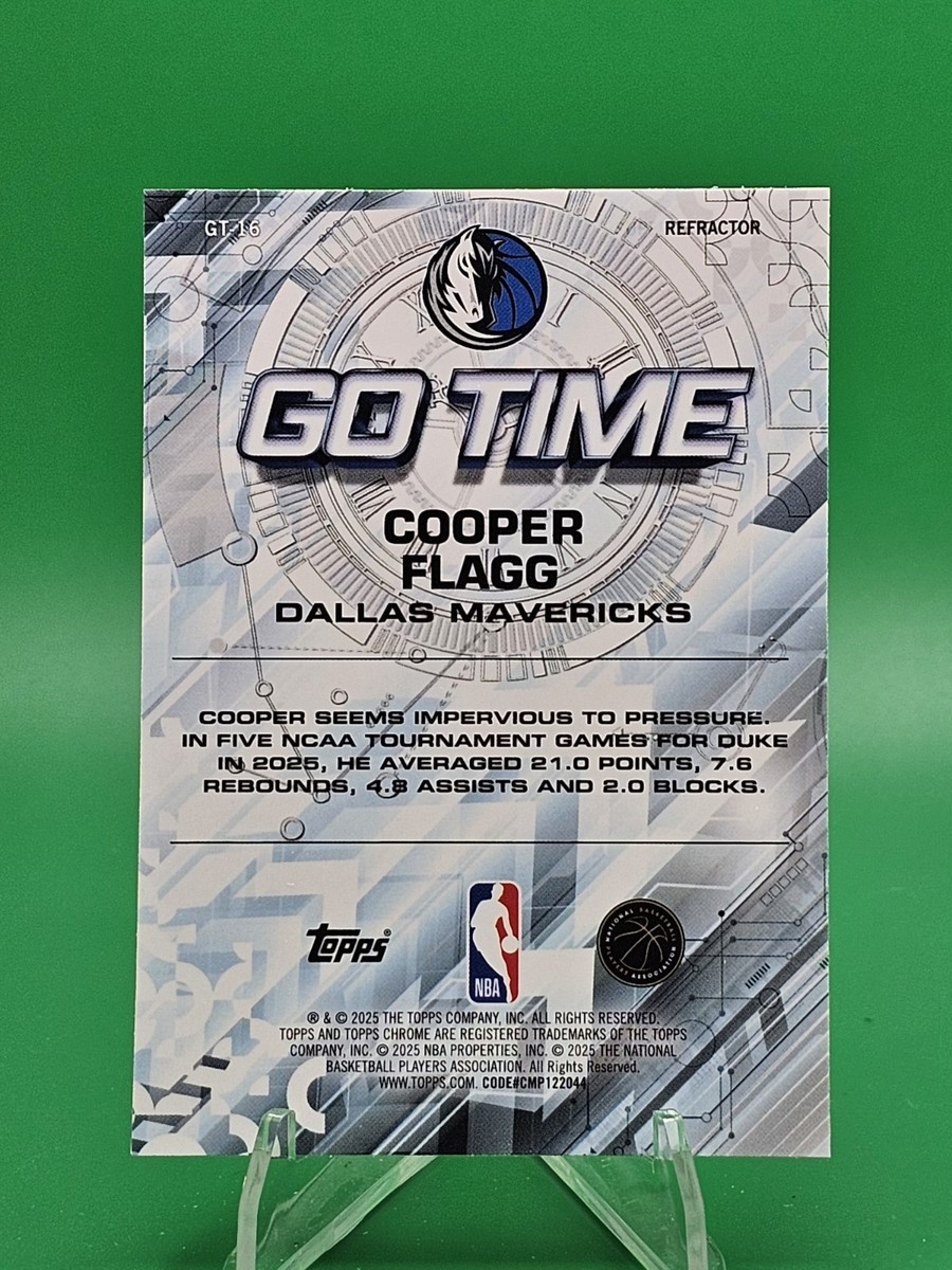 2025-26 Topps Chrome NBA Cooper Flagg “Go Time” Refractor Rookie