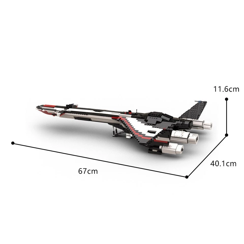 Scout Ship Multipurpose Spaceship Model 1571 Pieces from Shooter Game MOC Build - Image 2 of 4
