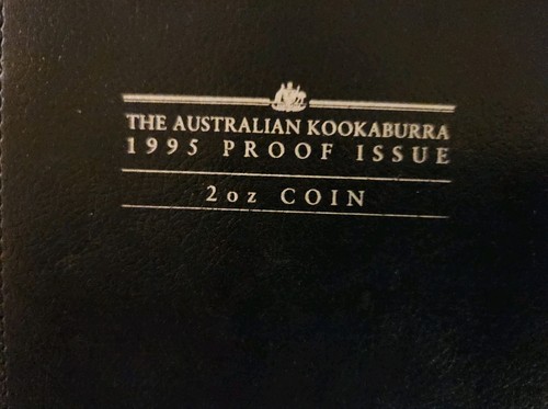 1995 Australian Kookaburra Proof Issue $2-2oz 999 Silver Coin Privy Mark - RARE - Picture 2 of 10