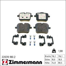 Zimmermann 22039.180.2 Bremsbelagsatz für BMW 5 7 8 X5 X6 X7 G14 F91 G15 F92