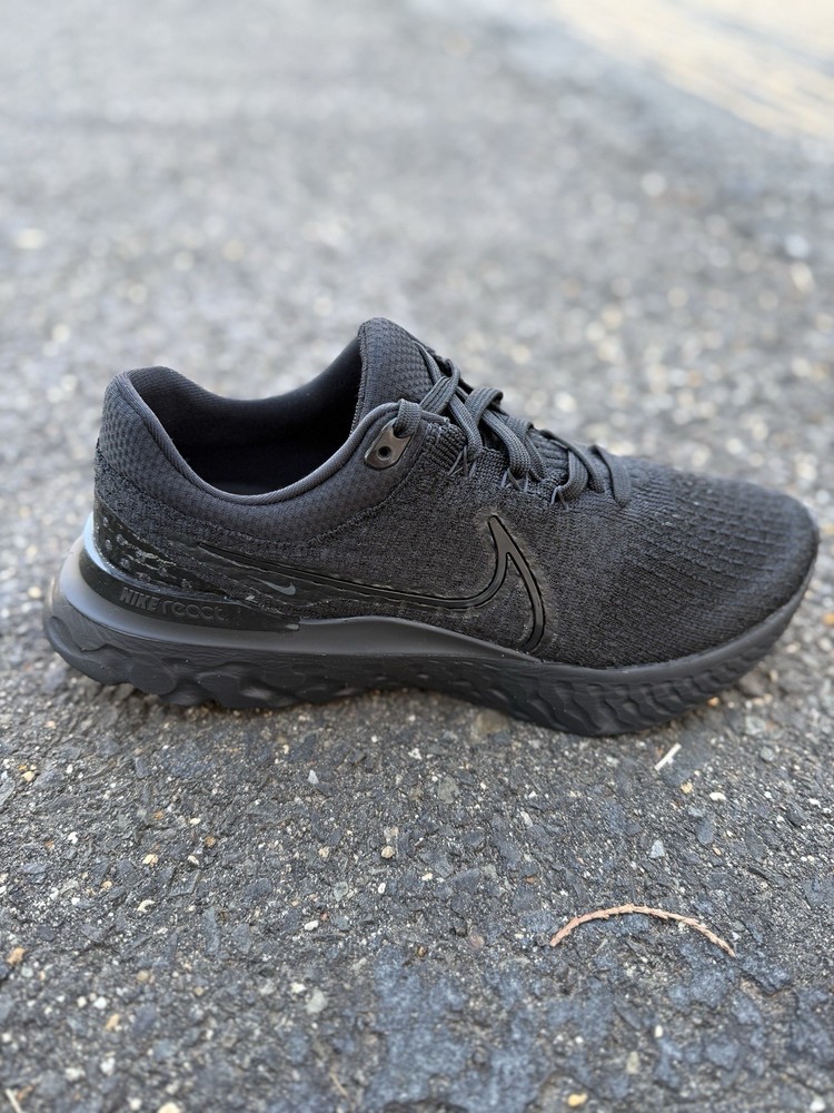 Nike React Infinity Run Flyknit 3 Triple Black - Size 14