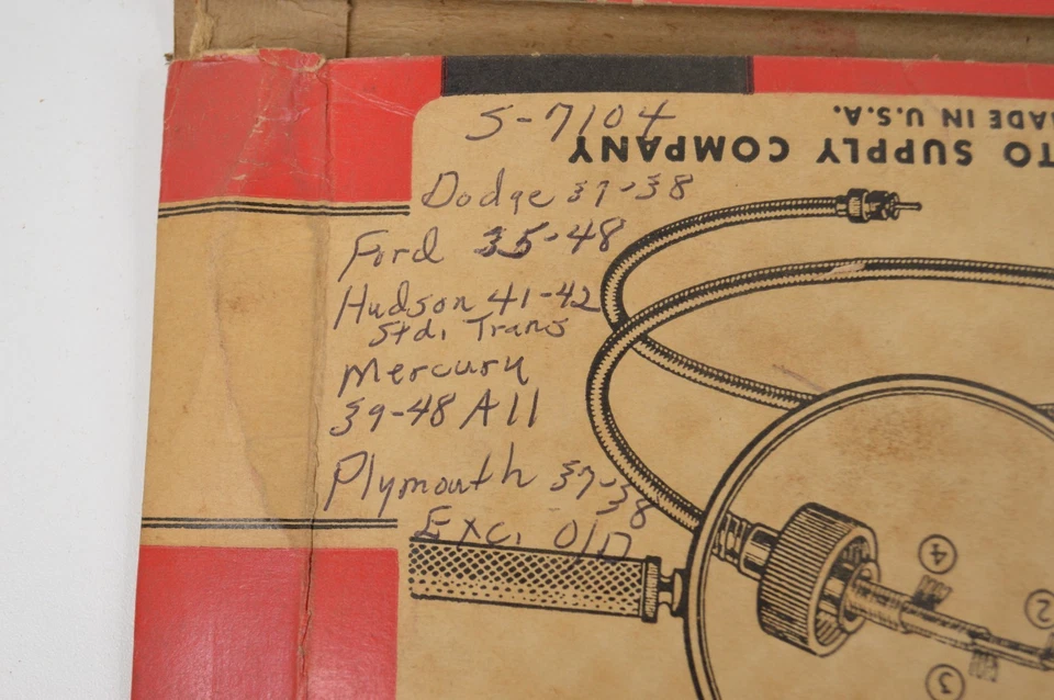 Conjunto de carcasa de cable velocímetro Ford Mercury Dodge Plymouth Hudson 1935-1948 Foto 3 de 4