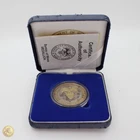 1996 Bureau of Mines 1oz .999 Silver Medallion 24K Gold Gilded w/ Box & COA -Z74