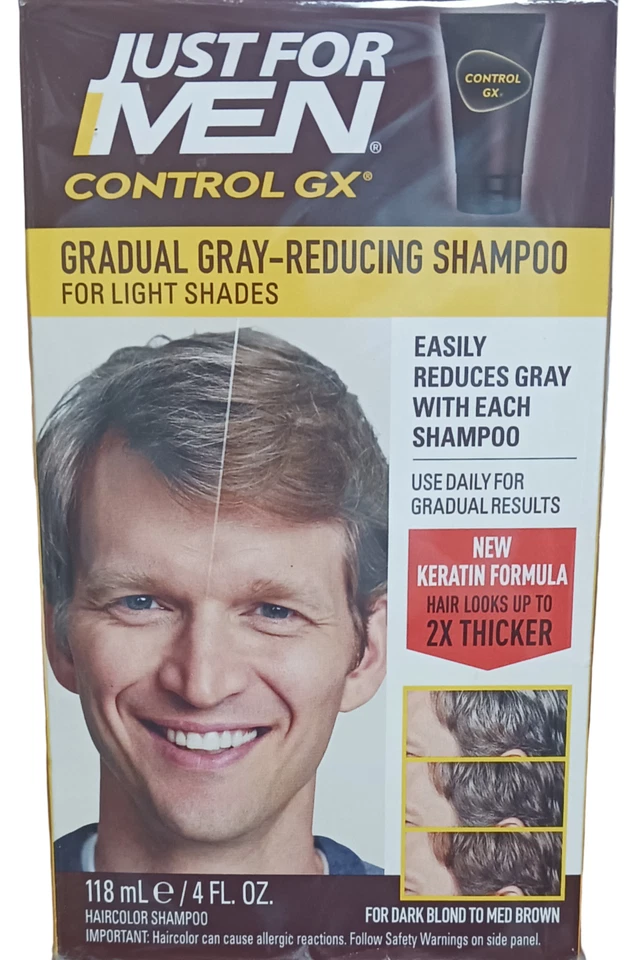 Just for Men Control GX Grey Reducing Shampoo for Lighter Shades Hair Pack of 3 - Image 3 of 4
