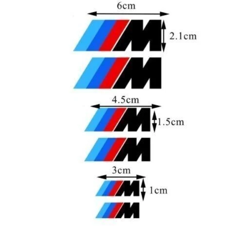 12pcs BMW Heat Resistance Brake Caliper Stickers fit's for BMW M Power silver-- Foto 4 de 4