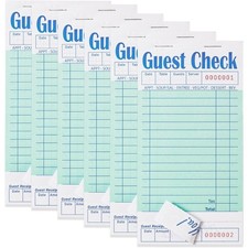 6 Pack Guest Check Books for Servers Waitress Waiter Notepads Restaurant Paper