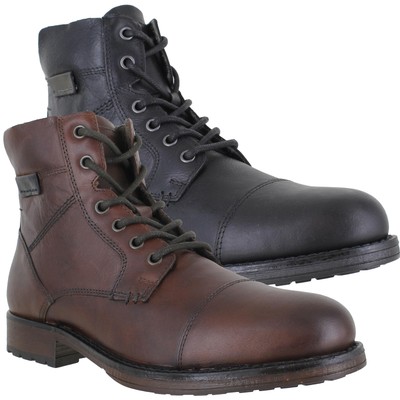 Herren Thomas Crick Hawkes Klassisch Leder Derby Seitlicher Reißverschluss Stiefeletten Größen 7-12