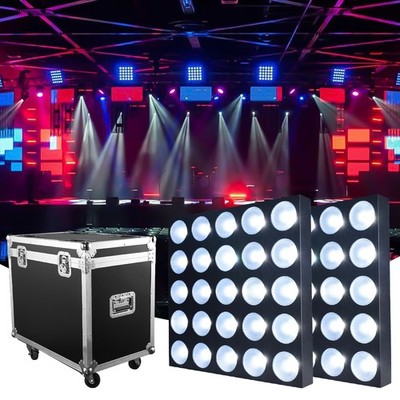 2Pack 25x10w Led Matrix Light RGBW DMX Blinder Background Light for DJ Club Case