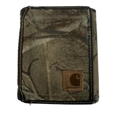 Carhartt Realtree Camo Camouflage Canvas Trifold Wallet Hunting Outdoors