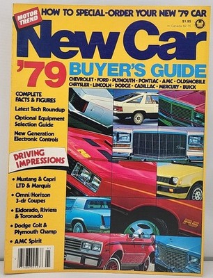 1979 Motor Trend's New Car Buyer's Guide Magazine