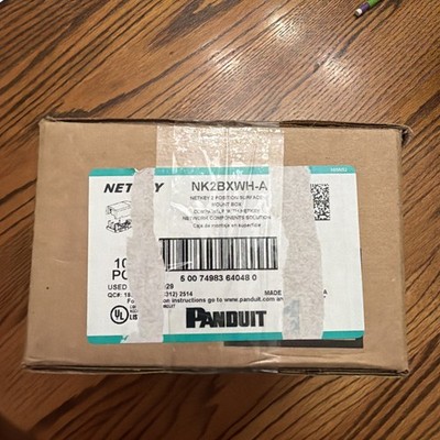Panduit NetKey NK2BXWH-A 2-Port Surface Mount Box White (10-Pack) New