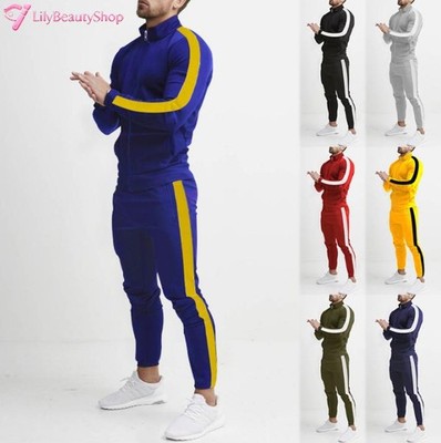 New Men Active Tracksuits Sports Jogging Suits Sets Athletic Running Sweatsuits