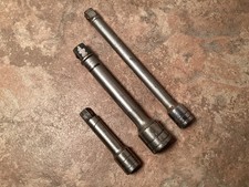 Vintage S-K Extensions Lot of 3 SAE 1/2" and 3/8" Drive 3" 5-1/4" 6" Lengths USA