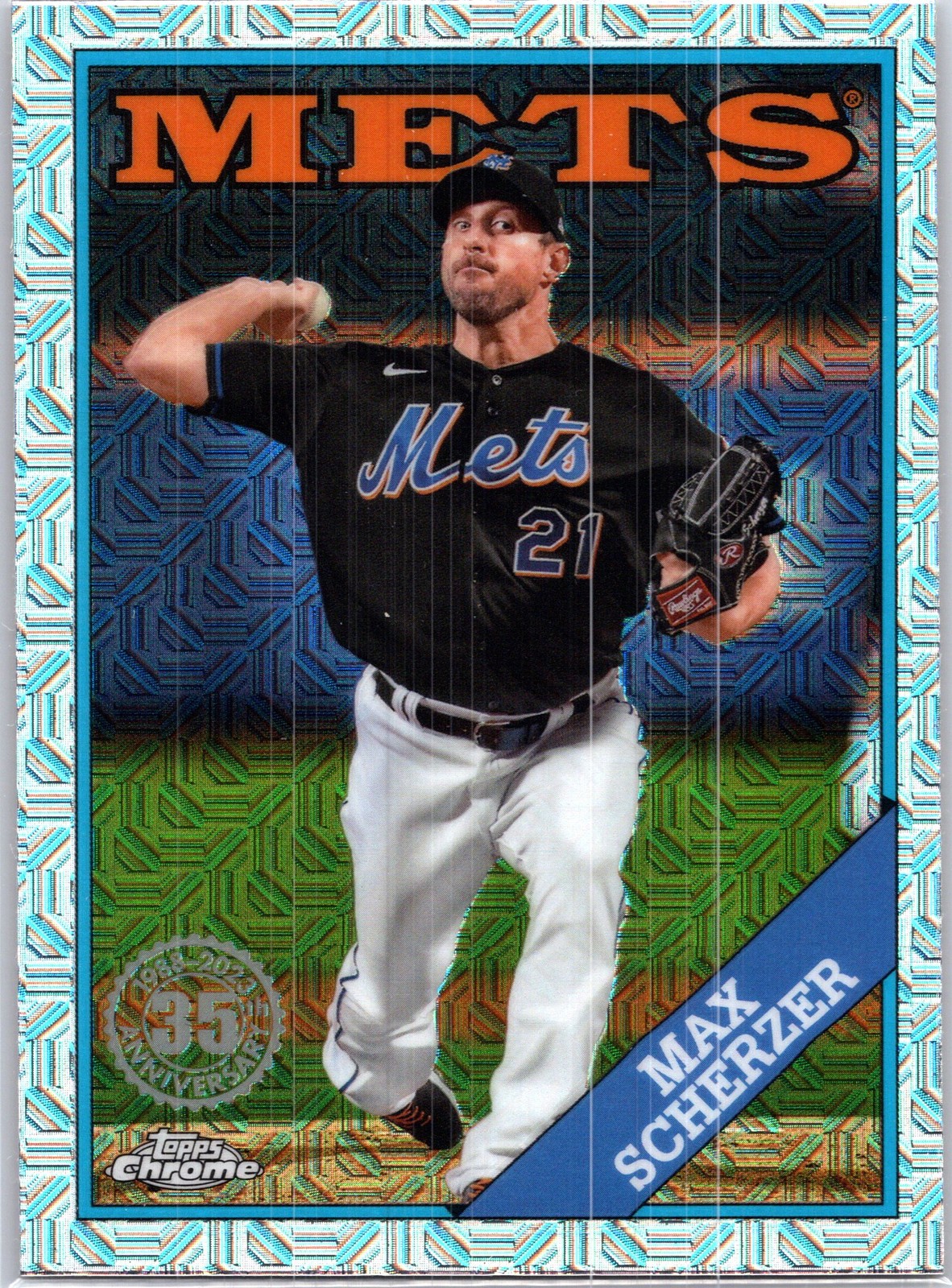 2023 Topps #2T88C-20 Max Scherzer 1988 Topps Chrome Mojo New York Mets