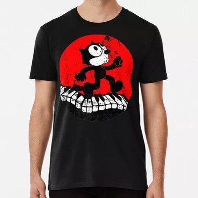 NEW Felix the Cat Black T-Shirt Cotton All size S to 5XL Gift For Fans AD07