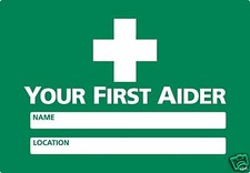 Your First Aider Sign 209mm x 297mm - First Aid Sign (1213)