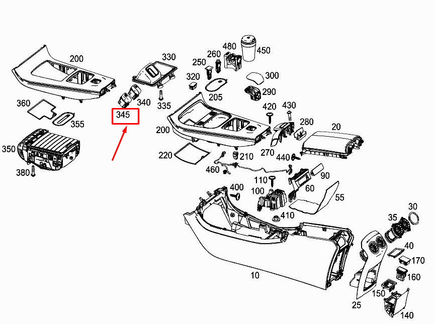 Interrupteur à bascule de buzzer Mercedes-Benz A W177 neuf A1779054401 d'origine