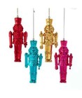 Set of 4 Colorful NUTCRACKER Plastic Christmas Ornaments, by Kurt Adler