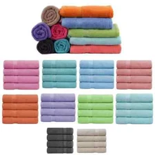 Bath Towels Luxury Combed Cotton Set 27x54 Inch Super Absorbent 500 GSM