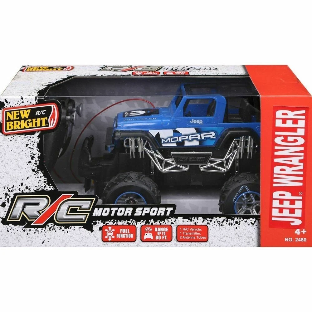 New Bright Radio Control Jeep Wrangler Blue Unbox Jeep, 51 OFF