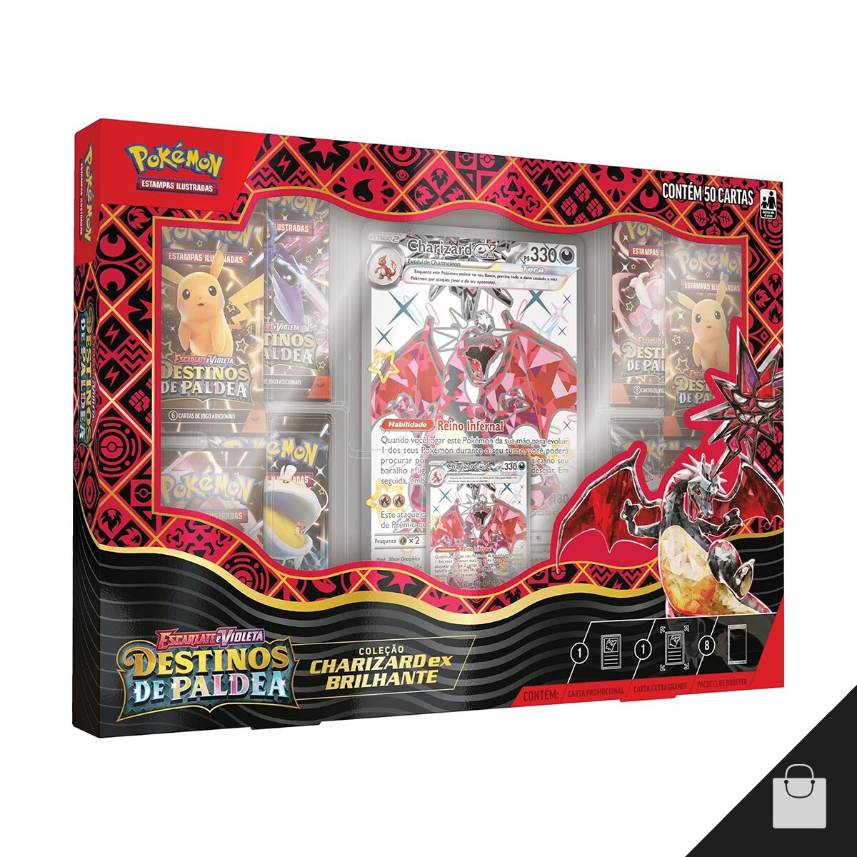 Pokemon Charizard Ex Box Set Scarlet & Violet Paldean Fates Giant