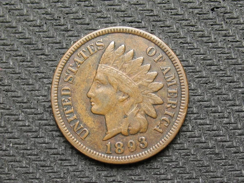 OLD COIN SALE!! VF+ 1893 INDIAN HEAD CENT PENNY w/ DIAMONDS & FULL LIBERTY #426