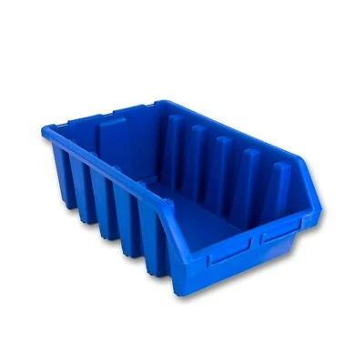 MARKENLOS ADB Ergobox Stapelbox Sichtlagerkasten Lagerbox Sichtbox Gr5 blau 333x500x187 mm