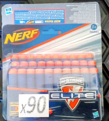 Nerf Elite 90 Dart Nachfüllpack ORIGINAL DARTS Hasbro versiegelte Packung UK VERKÄUFER