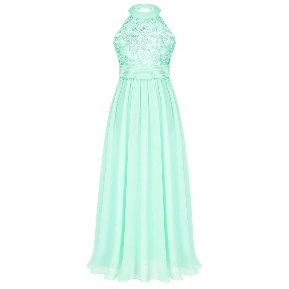 Mint green halter store neck dress