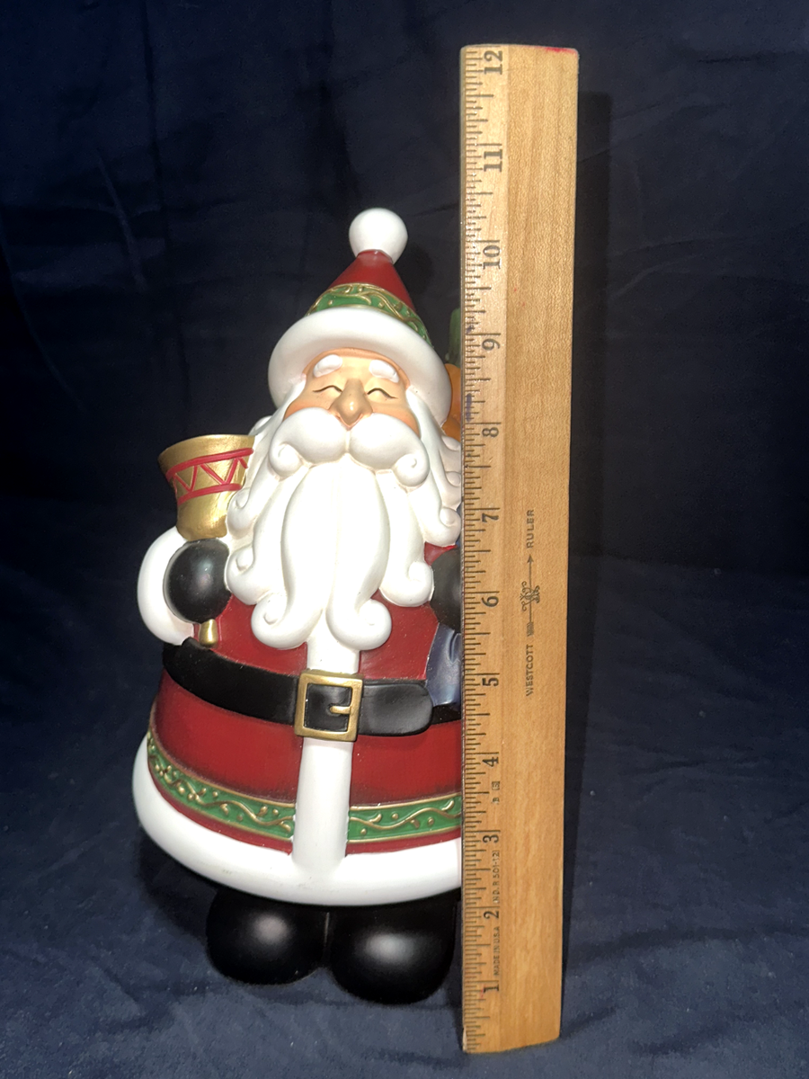 CostCo Santa Claus Bell Sack of Toys Resin Figurine 11