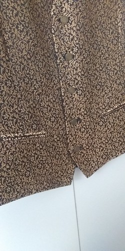 Gold and Black Waistcoat Chest 41-43" - Picture 2 of 4