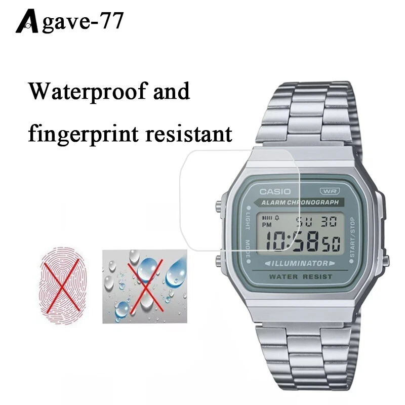 PACK de 2 protectores de pantalla transparentes a prueba de nanoexplosiones película suave para Casio A168WA Foto 3 de 4