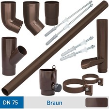 Marley Continental Dachrinnen - Fallrohrsystem DN75 Farbe Braun RAL-8017