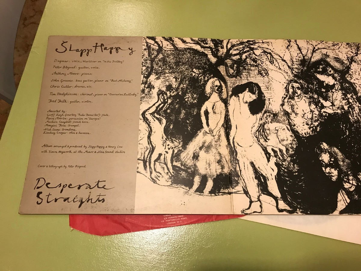 HENRY COW SLAPP HAPPY Desperate Straights UK Virgin 1975 v2024 1U