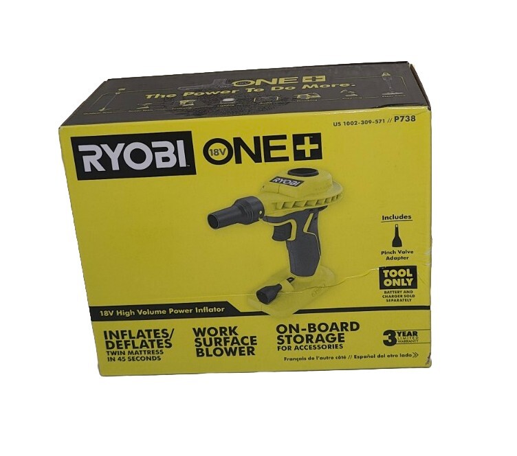 RYOBI P738 18V Cordless High Volume Power Inflator (Tool Only) for